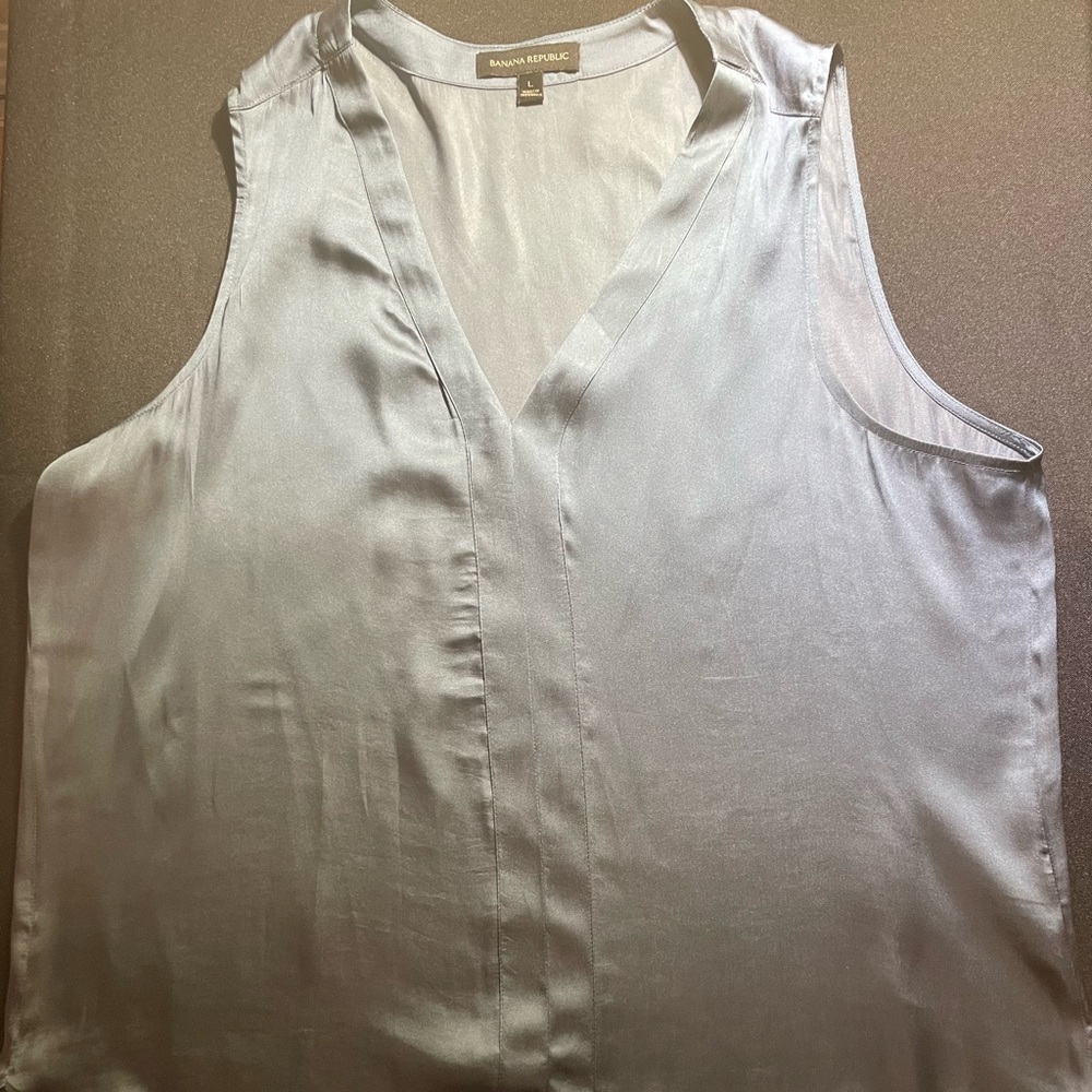Banana Republic Elegant Blue Sleeveless Top
